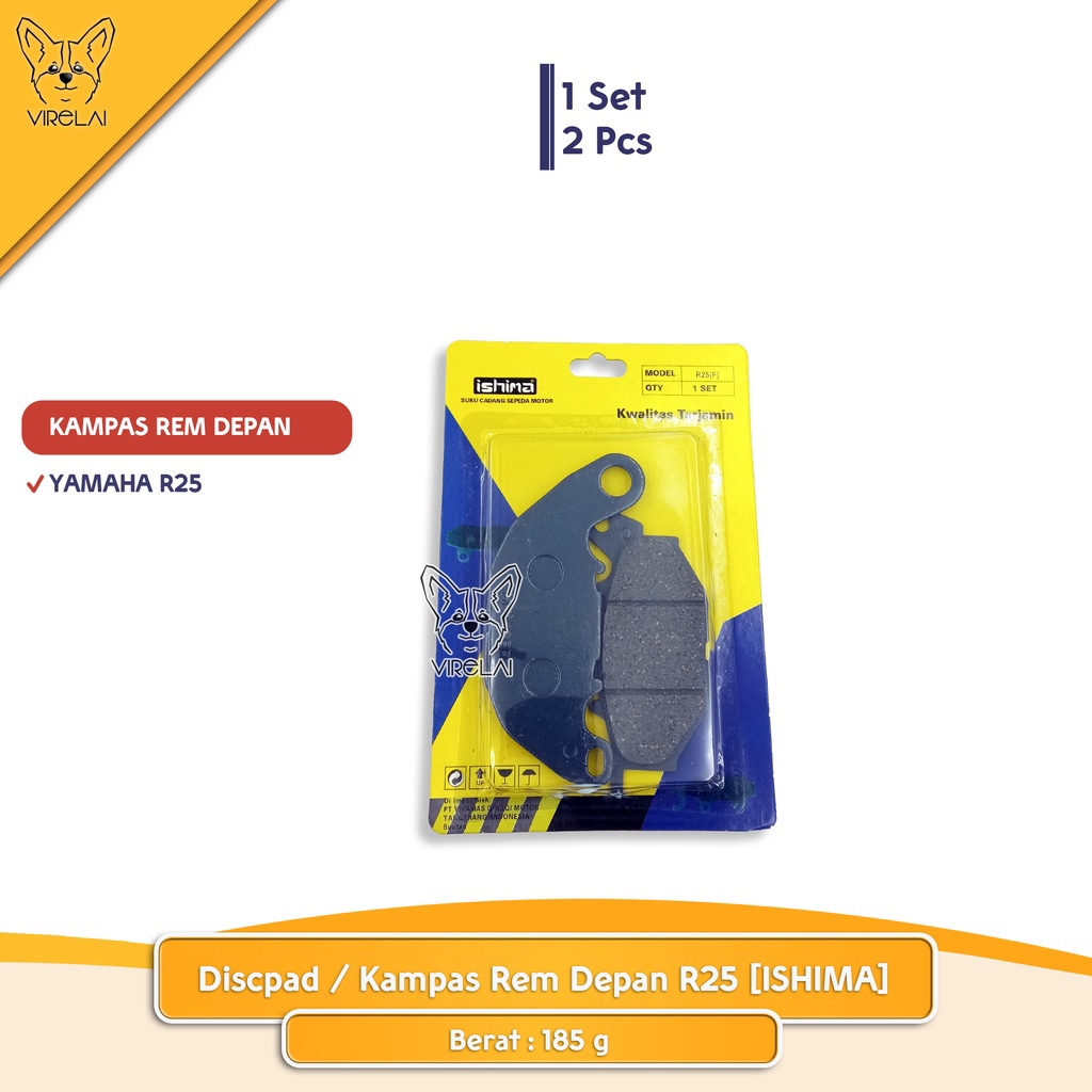 Discpad/Kampas Rem R25 Belakang [ISHIMA]