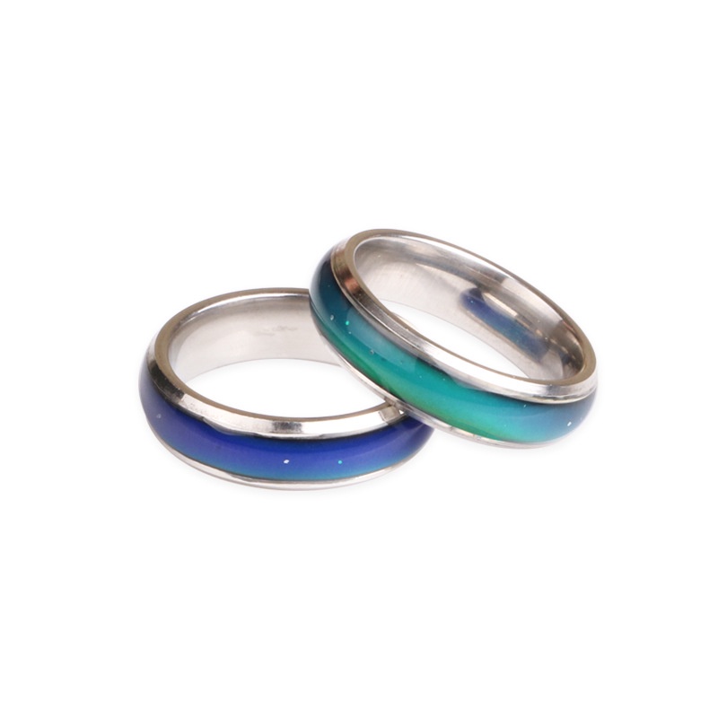 Cincin Bahan Titanium steel Ukuran 6mm Dapat Berubah Warna