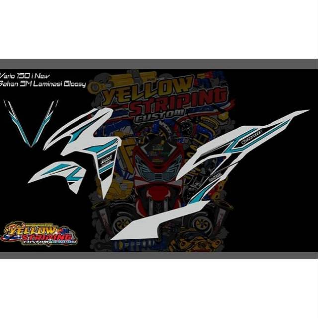 STRIPING STIKER TRANSPARAN VARIO 150 NEW