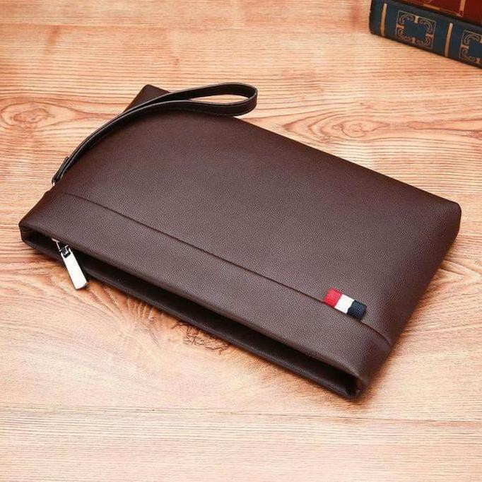 Dompet Jinjing Pria Kulit Terbaru Dompet Clutch Wanita Import Murah - Hitam