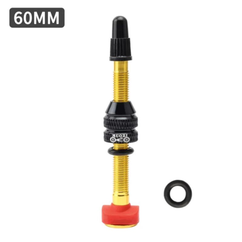 Pentil Sepeda Tubeless Presta Pentil Kecil Panjang 60mm Bicycle French Tubeless Tire Valve Pentil Kecil Sepeda Gold