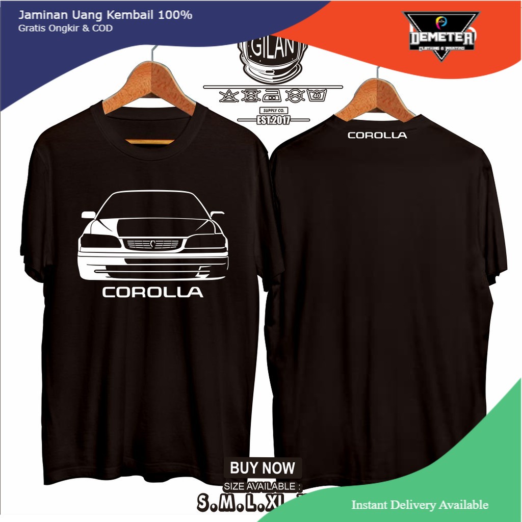 Kaos Baju Mobil TOYOTA COROLLA AE112 AE 112 Kaos Otomotif - DEMETER CLOTH