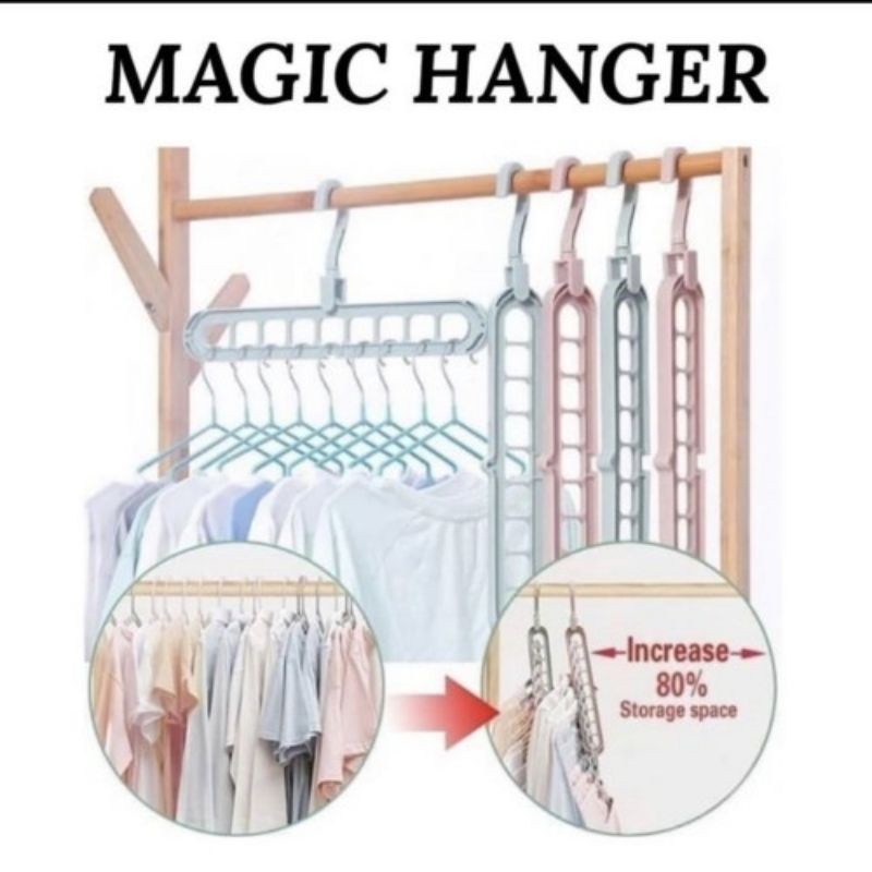 GANTUNGAN BAJU MAGIC / MAGIC HANGER 9 IN ONE / Hanger Multifungsi