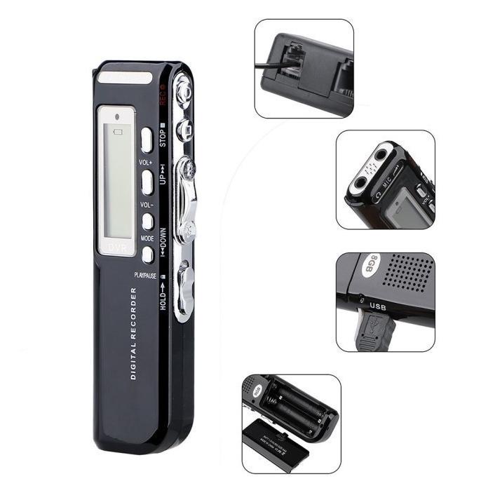 DAR01 - PRO 8GB 650Hr USB Digital Audio Voice Recorder MP3 Player Termurah