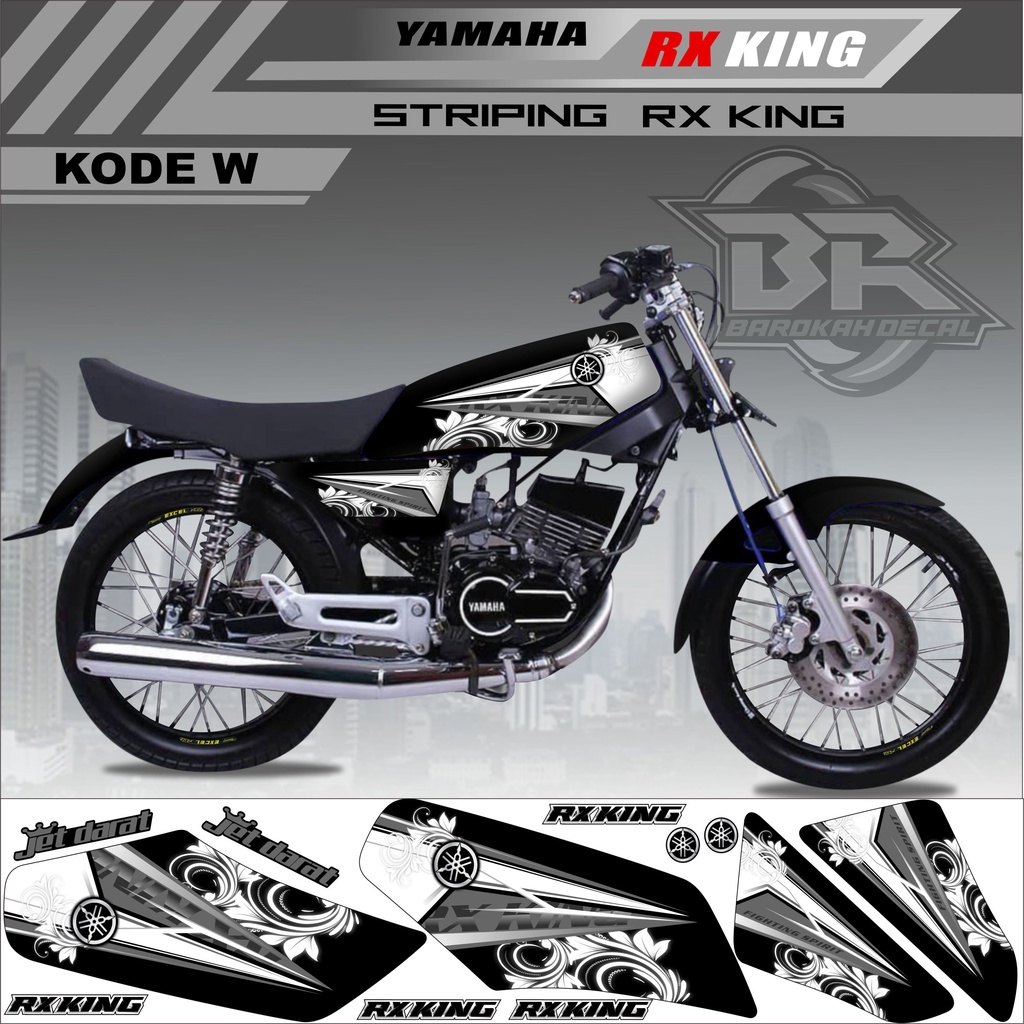 Sticker Rx King Variasi Stiker Lis Striping Rx King Kode W