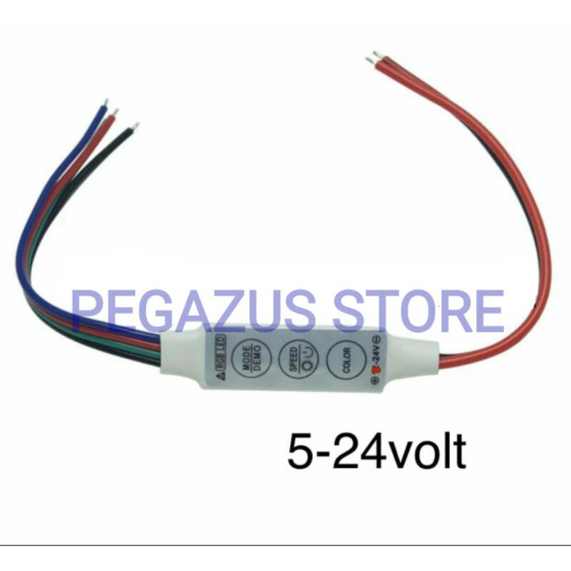 Modul Kedip RGB Strobo Mini RGB Kontroller Led Strip dan Modul RGB Kabel 2 Sisi 5-24V Grosir 200 Pcs