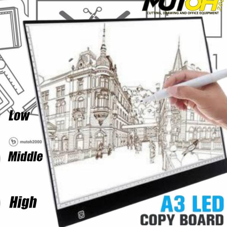 

SALE!!LED Drawing Tracing Board A3 cahaya dapat diatur papan Jiplak A3|KD9