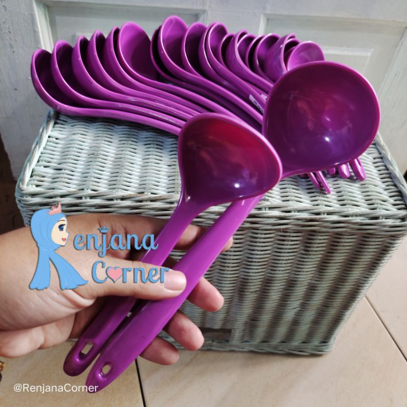 Centong Sayur Melamin Ungu Lilac / Sendok Kuah Irus