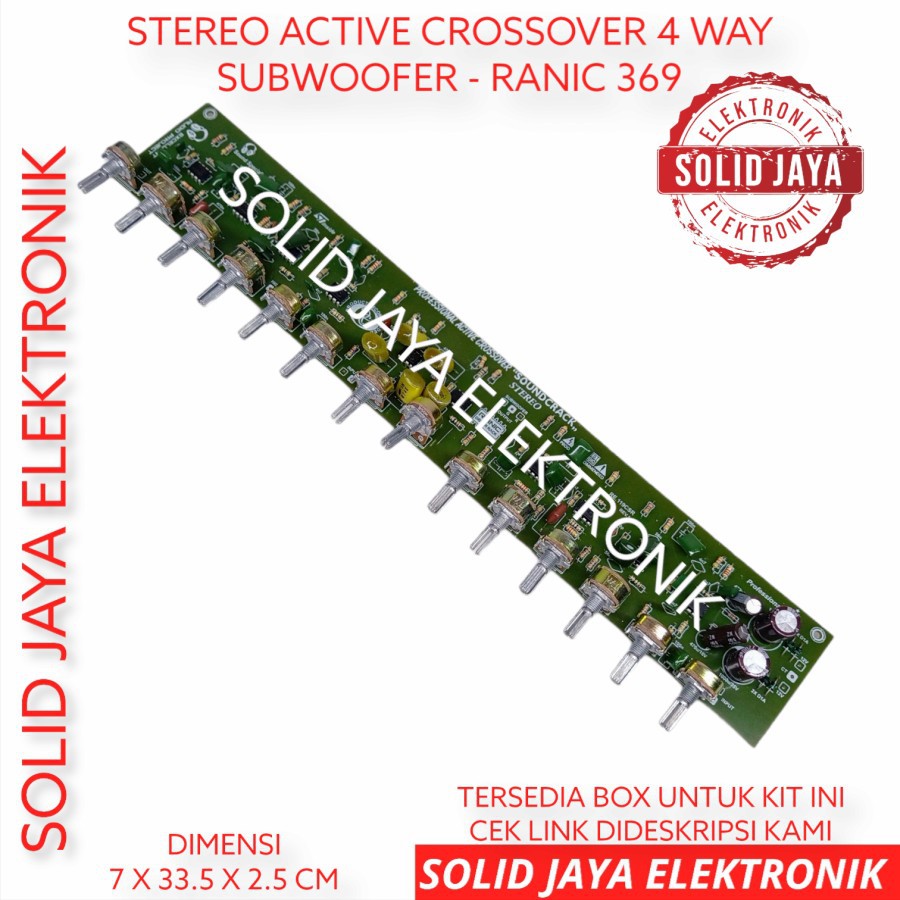 KIT CROSSOVER AKTIF 4 WAY STEREO SUBWOOFER CROSOVER KROSOVER AKTIF SUB WOOFER  RANIC 369 ASLI