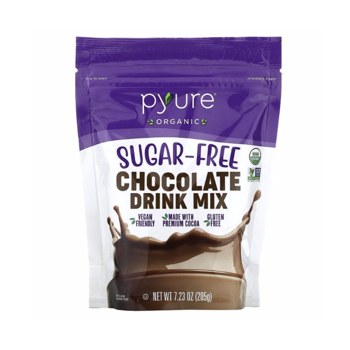 

Pyure Organic Sugar-Free Gluten Free Chocolate Drink Mix (205 g)
