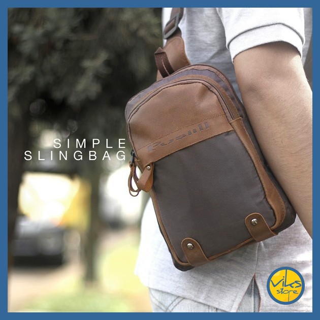 Tas Selempang Cowo Pria Mode Kasual Sling Bag Multifungsi Original Lokal