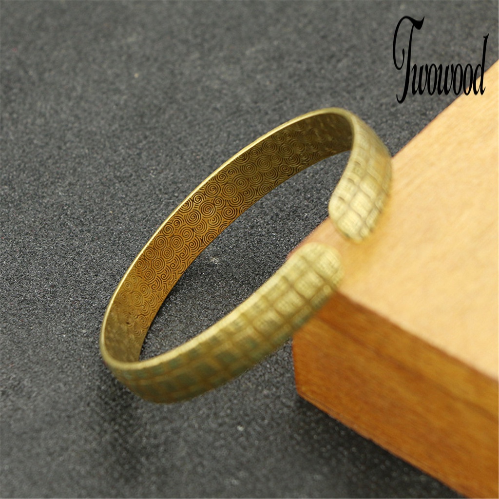 Gelang Bangle Adjustable Bahan Kuningan Untuk Pria Dan Wanita