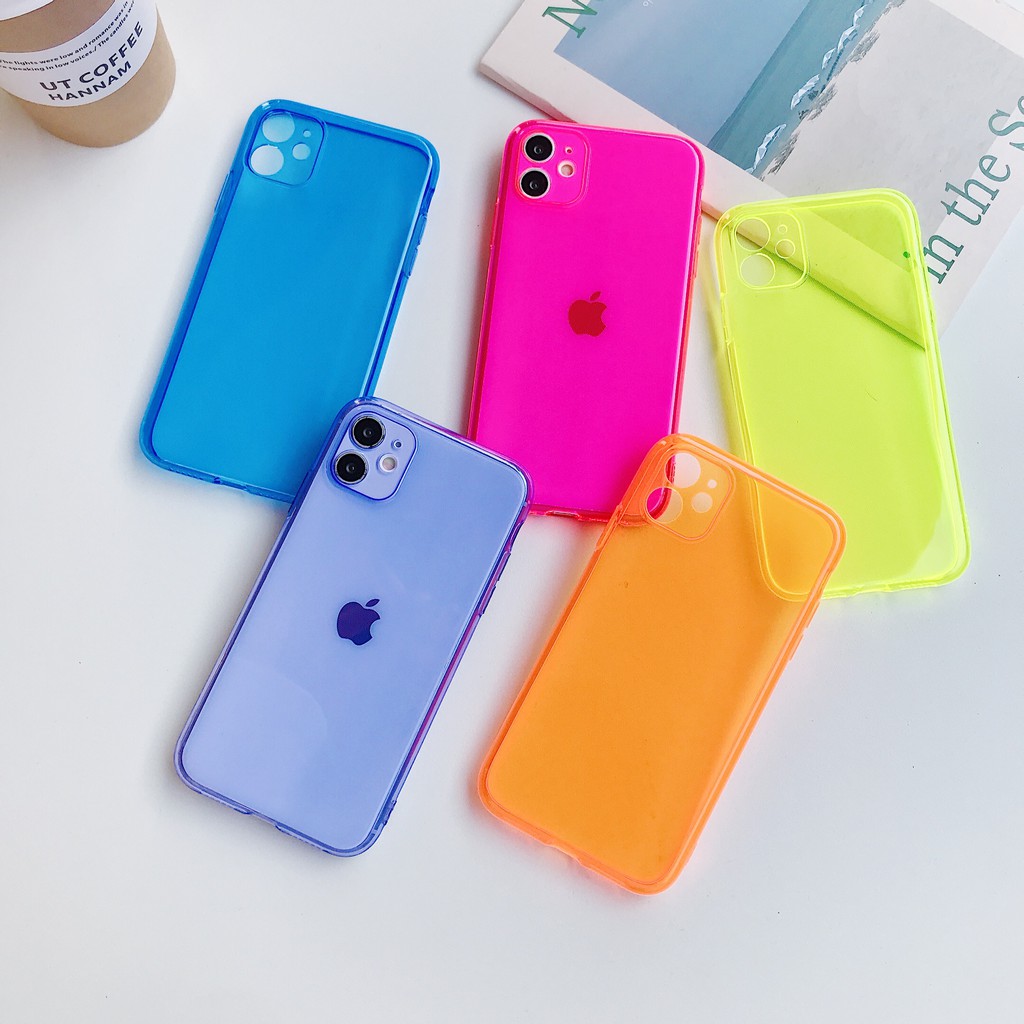 Soft Case Bahan Tpu Warna Polos Untuk Iphone 6 7 8 Plus X