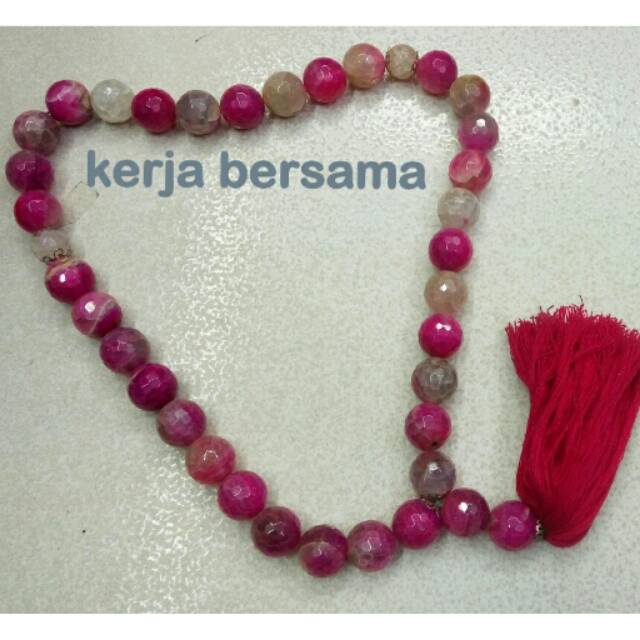 Tasbih batu akik jumbo isi 33