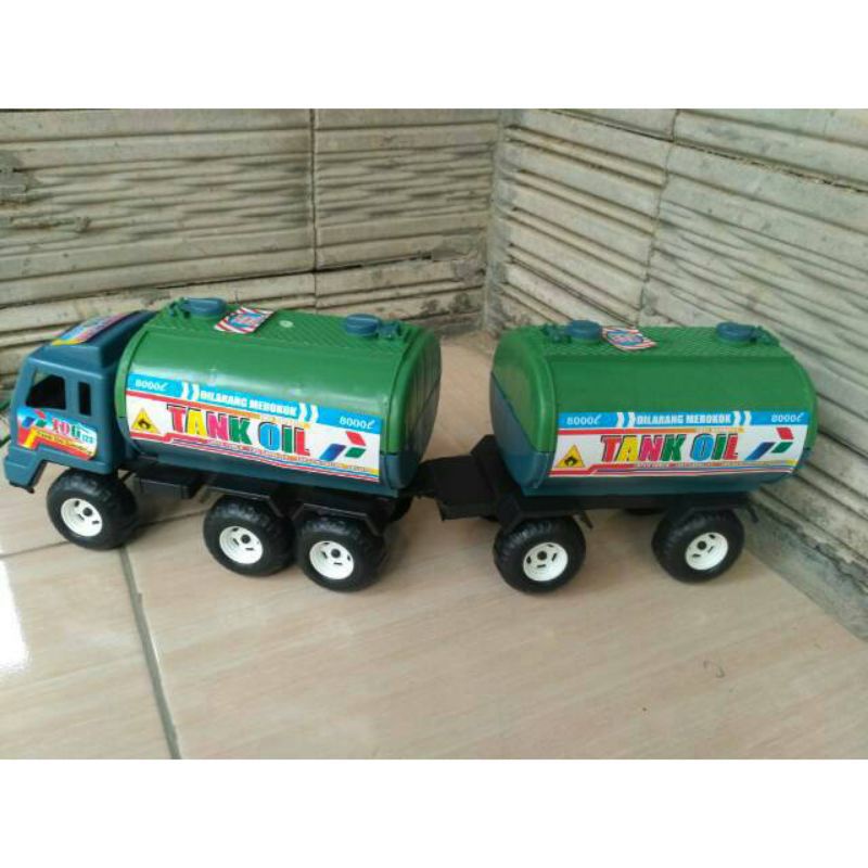 TOG 123 MAINAN DUMP TRUCK PERTAMINA GANDENG SUPER PANJANG / Mainan Mobil Tangki Pertamina Tank Oil