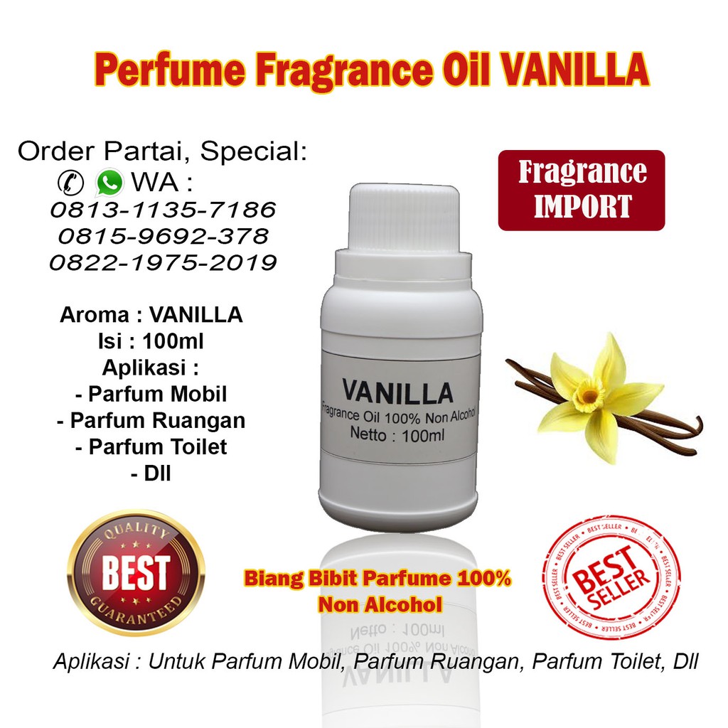 Bibit Biang Parfum Aroma VANILLA 100ml / Parfum VANILA / VANILLA