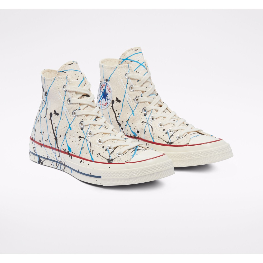 CONVERSE CHUCK 70s Hi ARCHIVE PAINT SPLATTER - DIGITAL BLUE EGRET