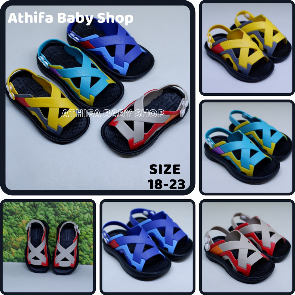 Sandal Bayi Anak Balita Laki Laki Perempuan Sendal Gunung Karakter Ironman Umur Usia 1 2 3 4 5 Tahun