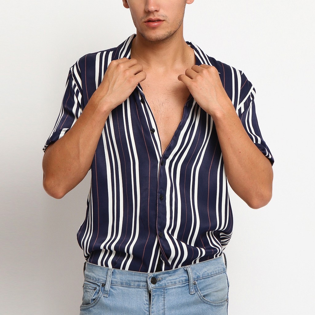 

VENGOZ Kemeja Stripe Pria - Keenan Casual Shirt