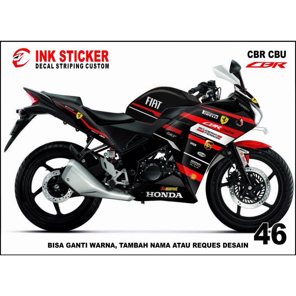 Sticker Decal CBR THAILAND, CBR CBU 150R / 250R 46 fullbody