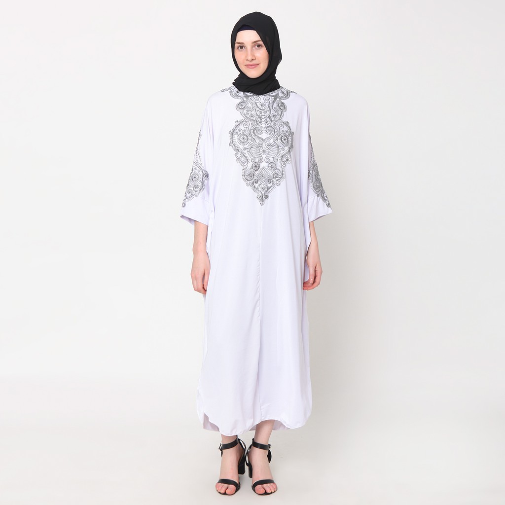 Baju Muslim Long dress Variasi Renda Terbaru - Almirrah