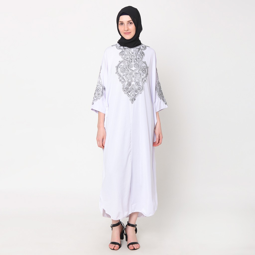 Baju Muslim Long dress Variasi Renda Terbaru - Almirrah