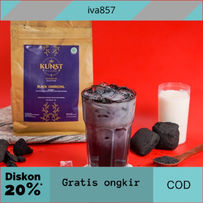 

PROMO BLACK CHARCOAL Signature KUNST POWDER | Bubuk minuman BLACK CHARCOAL GRATIS ONGKIR