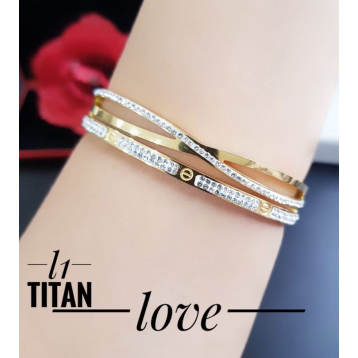 Titanium gelang wanita cantik i133