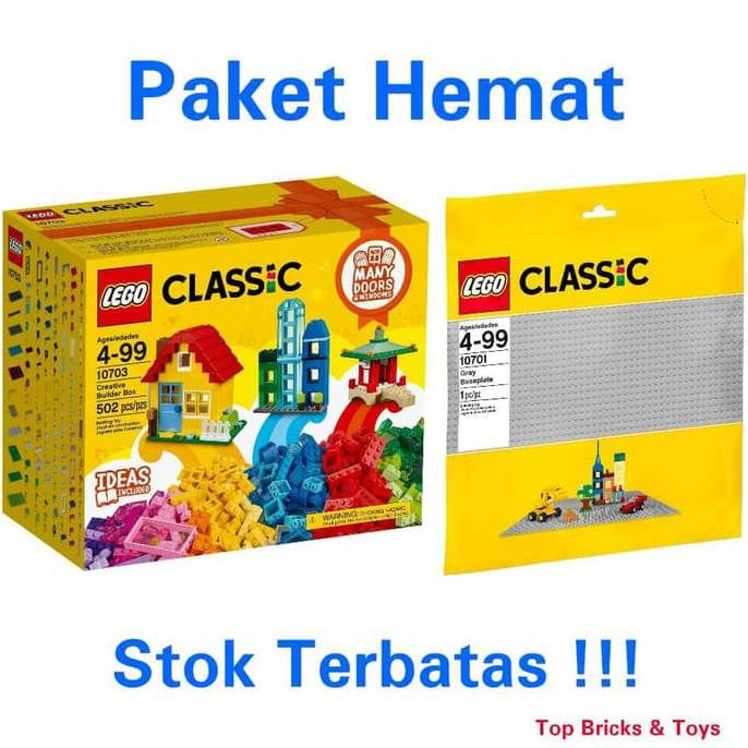 LEGO Classic, Creative Builder Box & Grey Baseplate