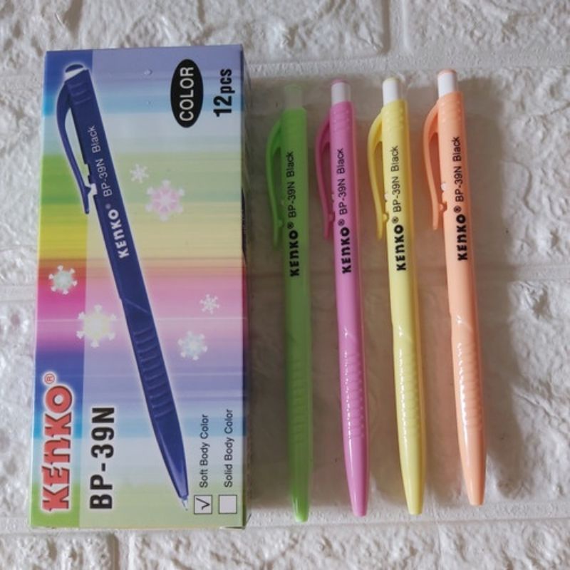 Hot item Pulpen kenko / pena kenko Bp-39N 0,5 mm isi 12 pcs