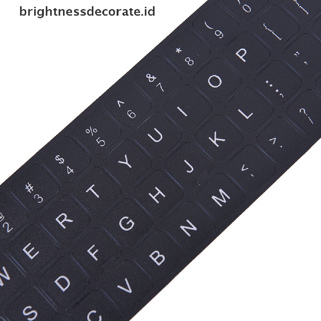 Stiker Keyboard Bahasa Inggris Warna Hitam Putih Untuk Pc Komputer