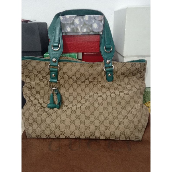 Gucci Authentic preloved original tas branded canvas Tas wanita gucci