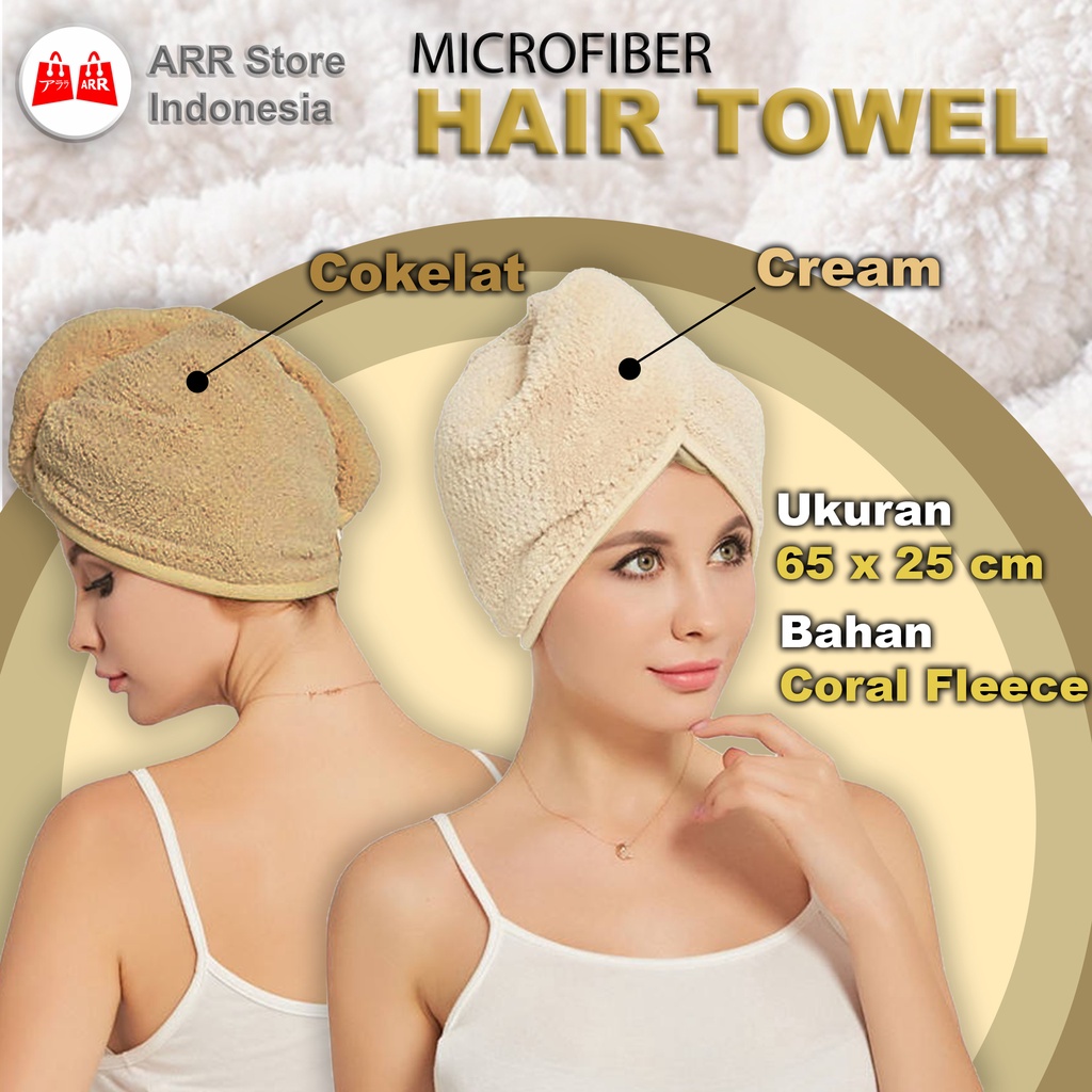 Handuk Kepala Waffle Hair Towel Microfiber Kualitas Premium Import Super Lembut