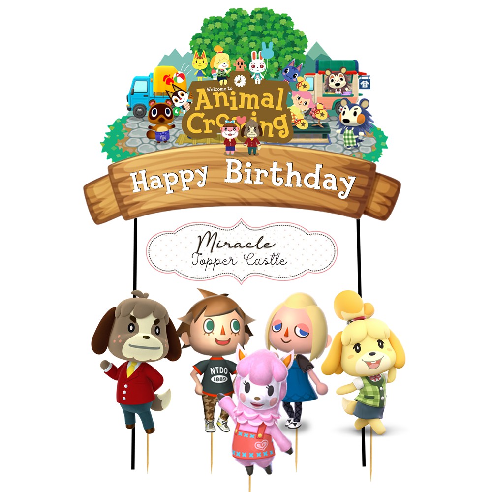 ANIMAL CROSSING CAKE TOPPER