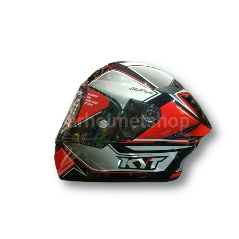 KYT TT COURSE TOURIST RED FLUO DDRING MURAH