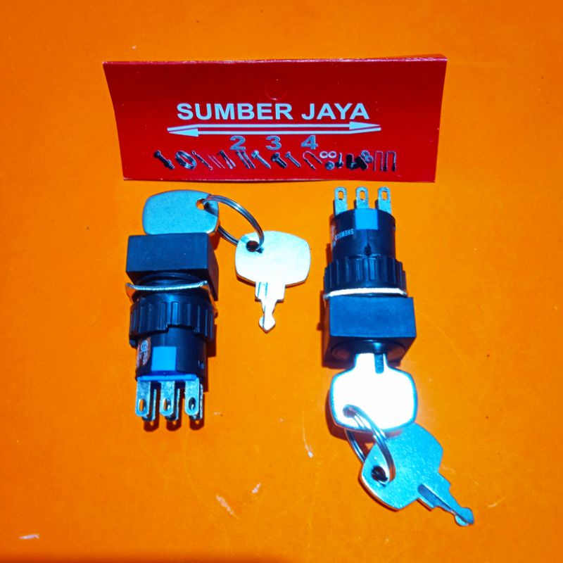 Selector/ selektor/ Switch Key kunci Round Square kotak bulat 3 posisi 3P TERMURAH