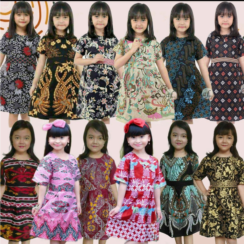 Model baju batik untuk anak perempuan
