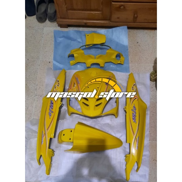 Fullset Full Body Halus , Cover Body Motor Yamaha Mio Sporty , Mio Lama Kuning Lemon TERLARIS 