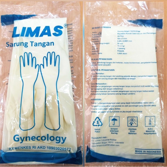 Sarung Tangan Obgyn / Gynecology Limas Latex Panjang 55 cm