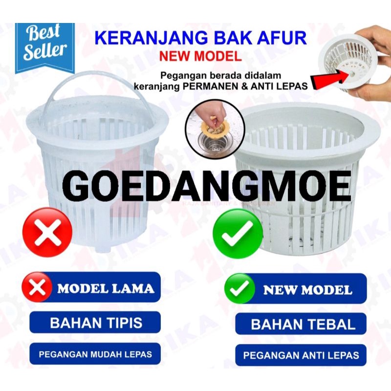 Saringan afur keranjang PVC plastik bak cuci piring diameter 8cm