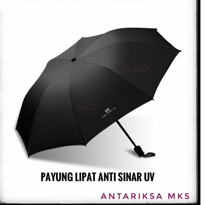 Payung Lipat Anti Sinar UV Premium Folding Travel Umbrella Bagus Bahan Tebal Warna Warni Estetik - PREMIUM Quality RAK1 MAKASSAR 02