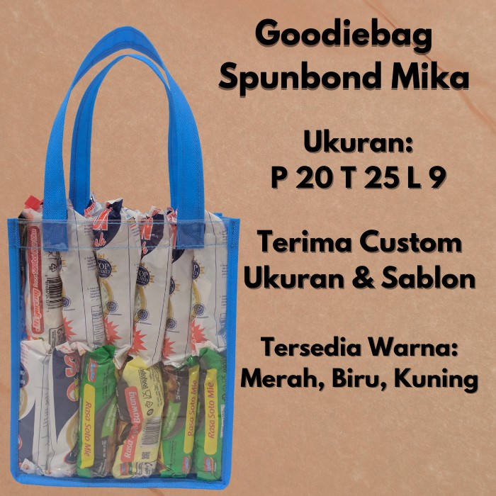 

Tas mika spunbond kecil, Goodie bag