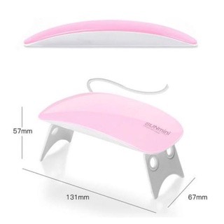 【 COD 】Rising Lady Alat Pengering Kutek Gel Lampu LED UV Mini 6W Portabel/ Sun Mini Lamp UV LED Nail Gel Polish Dryer