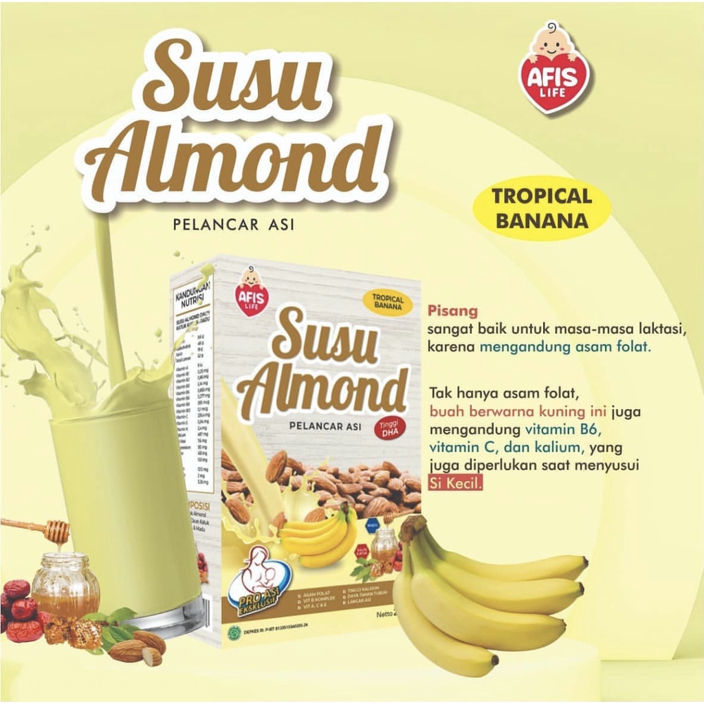 AFIS ALMOND SUSU PELANCAR ASI 200GR