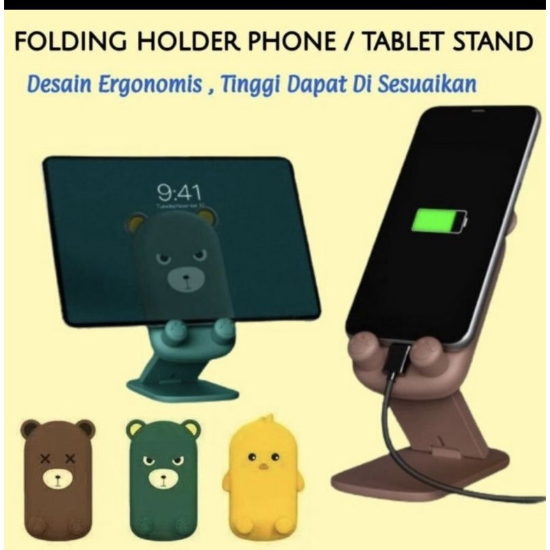 HD40 Stand Holder KARAKTER LUCU Tablet Ipad Universal Dudukan Hp Phone