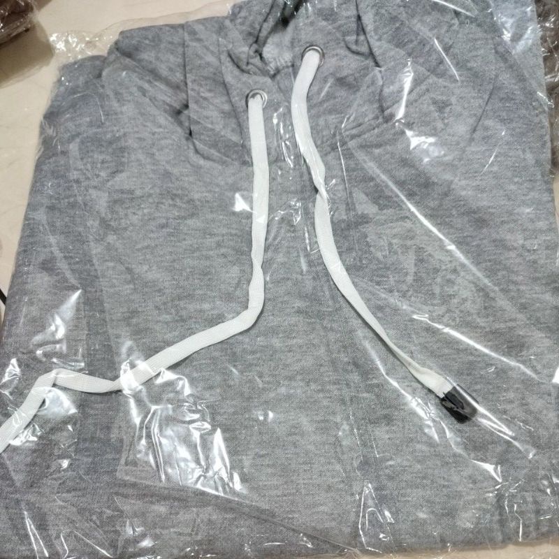 SWEATER HOODIE POLOS CEWEK COWOK FIT XL-Abu muda
