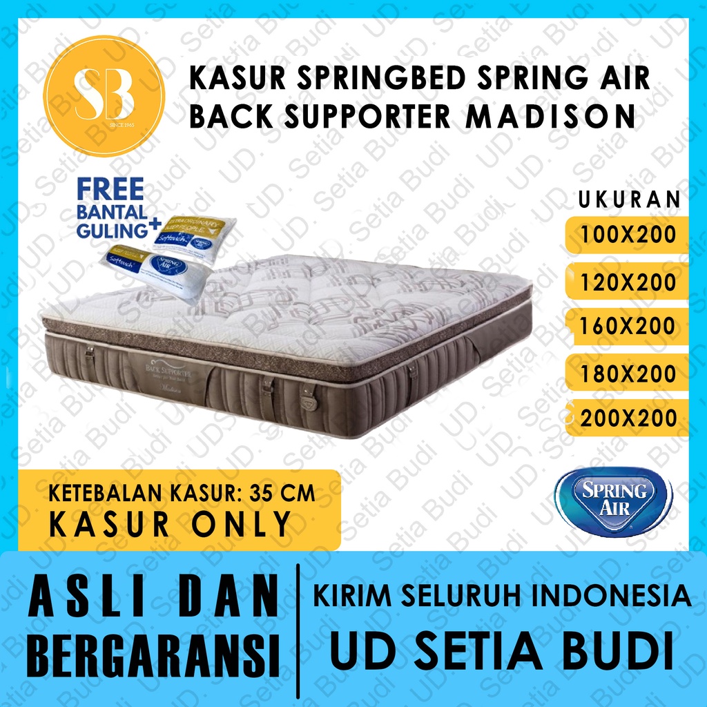 Kasur Spring Air Back Supporter Madison 100 120 160 180 200