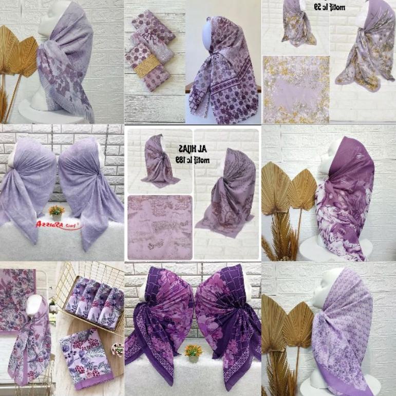 CYM.26Au22ᵟ– KATALOG UNGU 1 | Voal motif jilbab motif Ungu series/Lilac/taro/Magenta