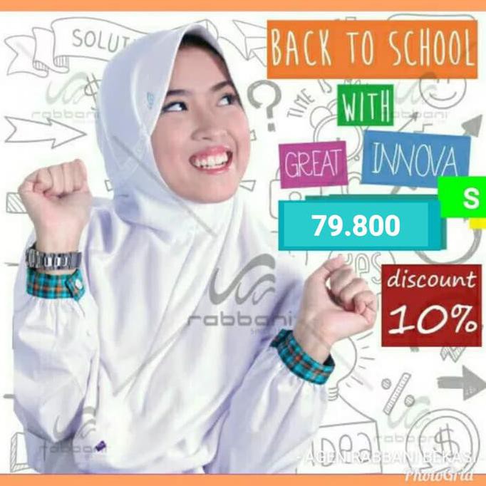 Paling Laris Diskon Jilbab Kerudung Sekolah Rabbani Grand Great Innova Ukuran S