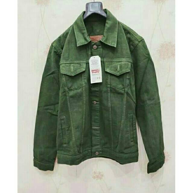 Jaket Jeans Hijau Army